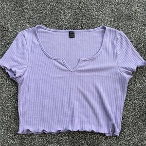 purple crop top